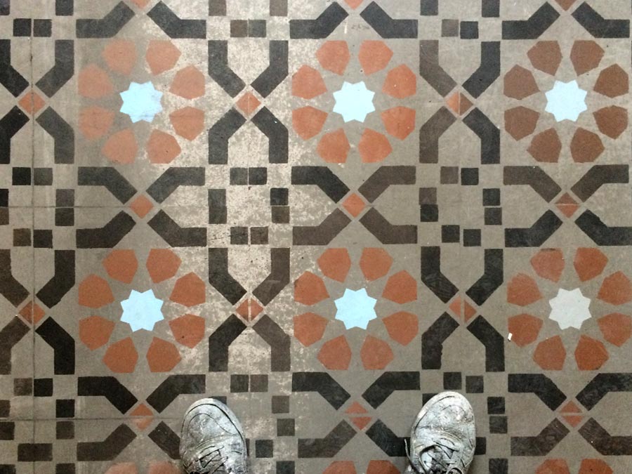 Auftragsmalerei Kwast Berlin, Imitation, Tiled floor - Morocco Mosaic