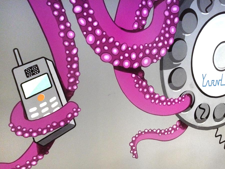 Auftragsmalerei Kwast Berlin, Wall painting, Octopus