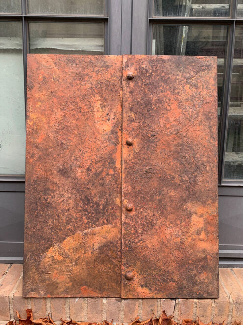Auftragsmalerei Kwast Berlin, Imitationsmalerei, Rost, verrostete  Stahlplatten