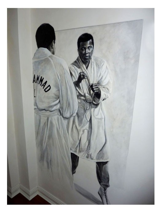 Kwast - Wandmalerei - Boxer Muhammad Ali